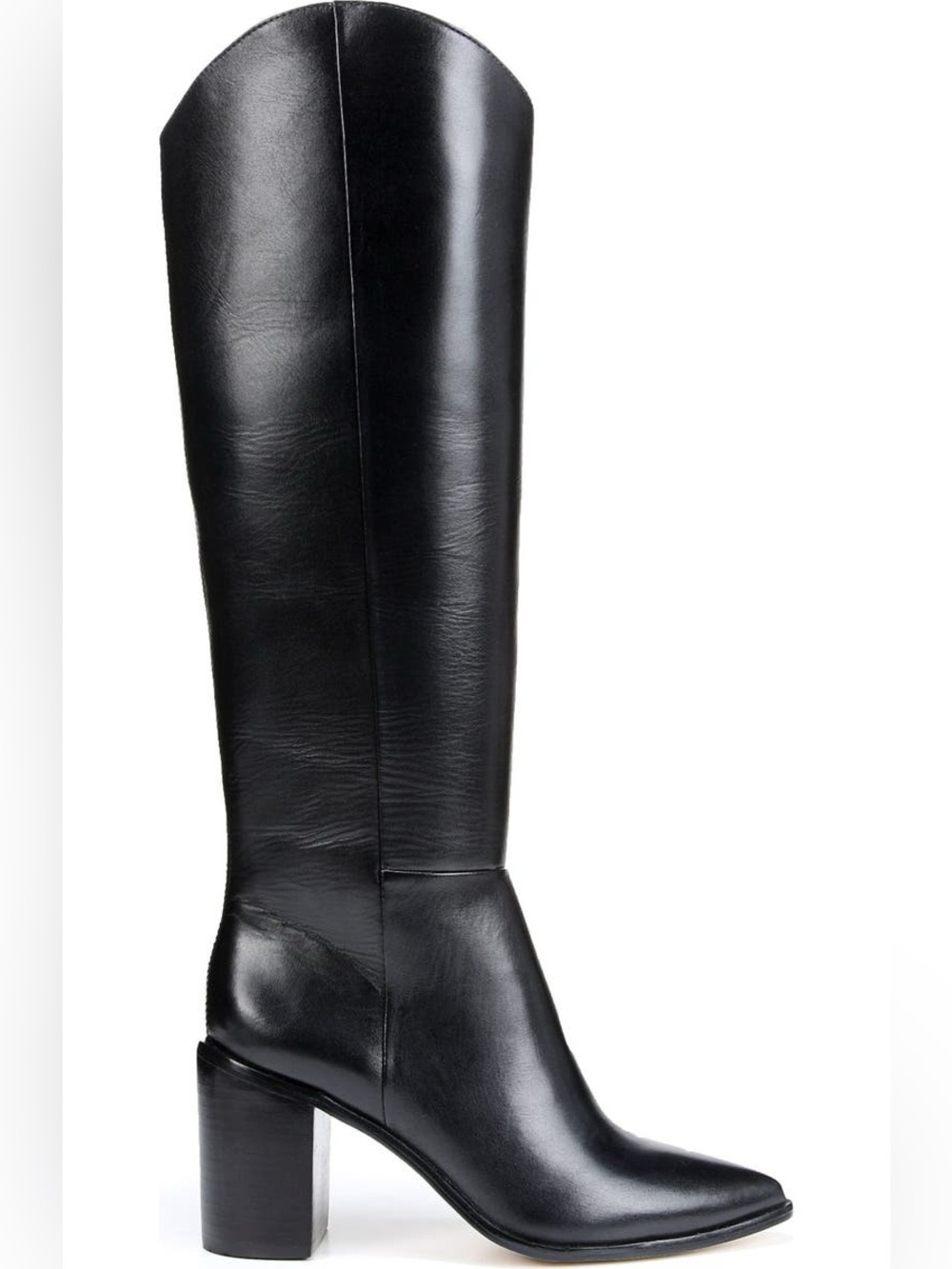 Franco Sarto Elegant Black Leather Knee-High Boots
